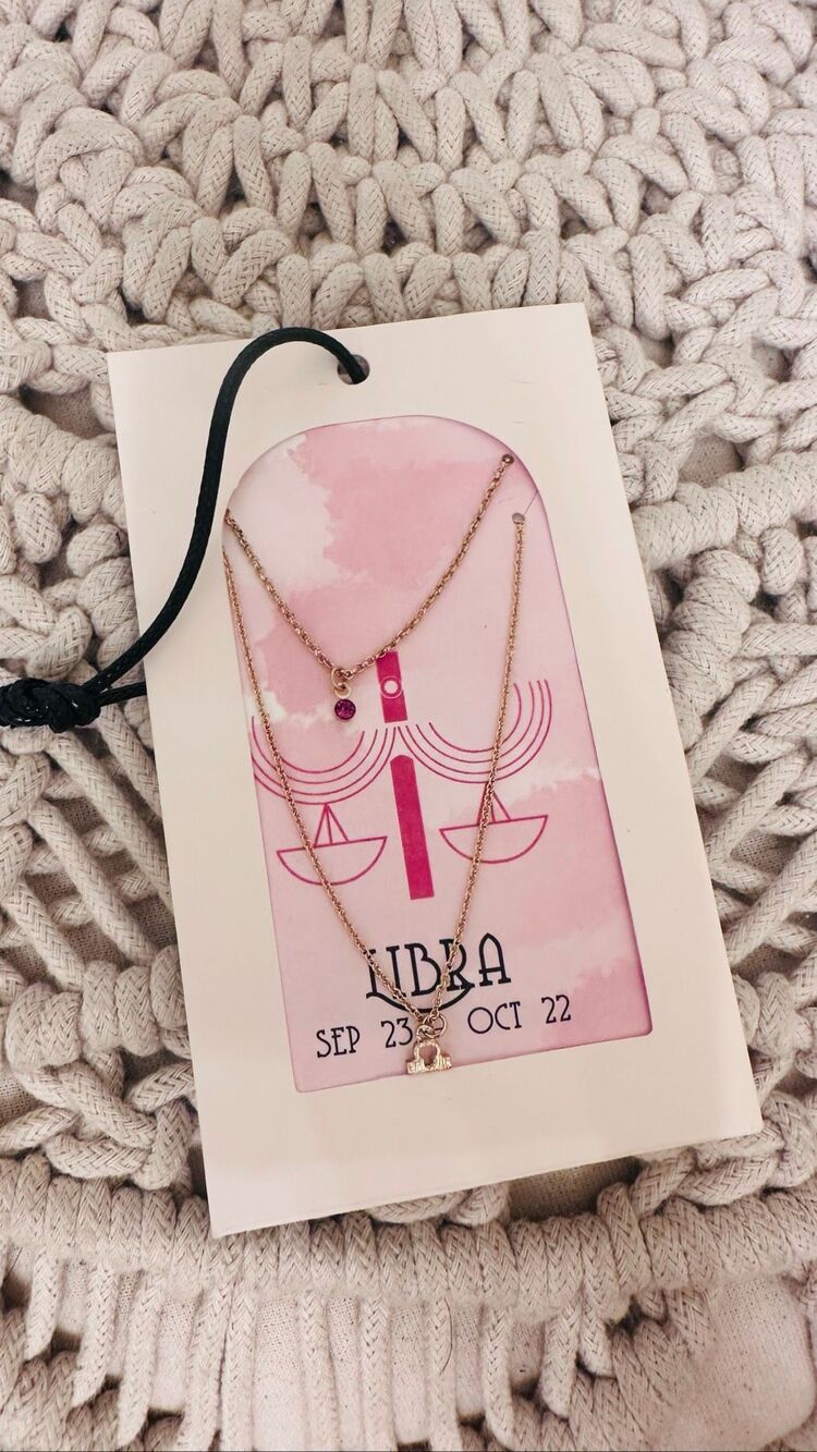 Urban Outfitters Horoscope Libra Necklace Set New